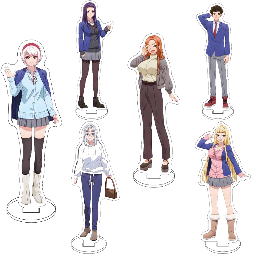 Figma Stand Set - ขาตั้งฟิกเกอร์อะคริลิกขนาด 16 ซม. ลายอนิเมะ ฮอกไกโด สาวๆ